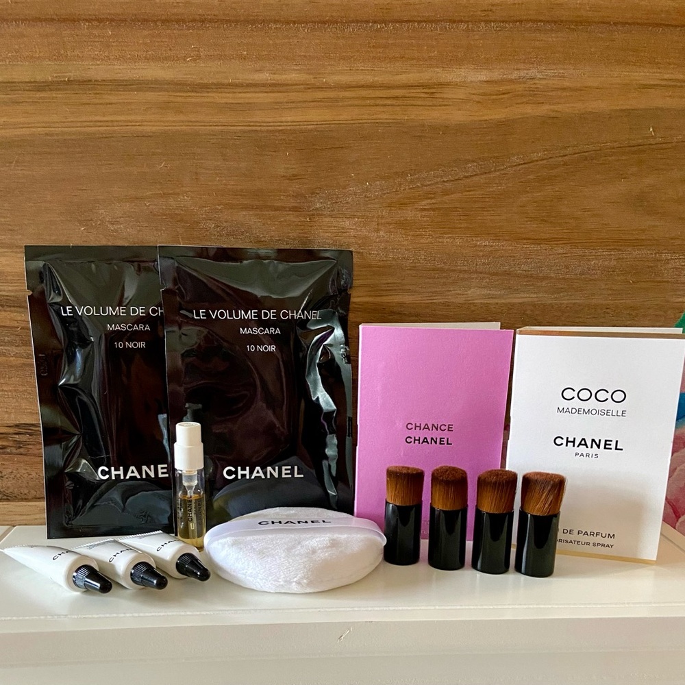 💎 Chanel Bundle Mascara Makeup Brush Puff Eye Cream Coco & Chance Fragrance